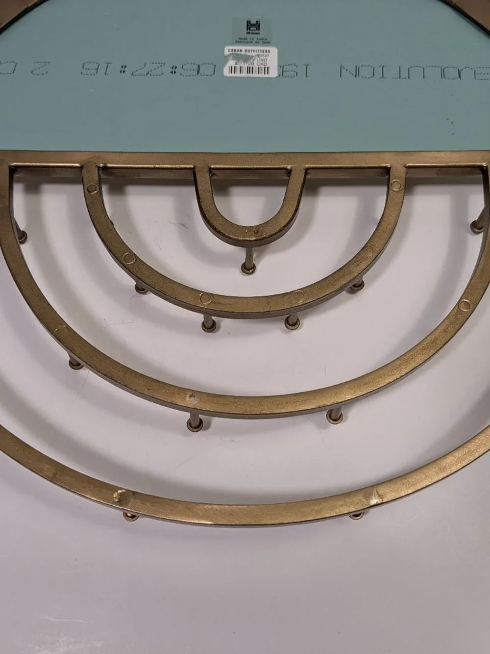 Urban Outfitters Aimee Jewelry Storage Hanging Mirror Gold Tone Bohemian Boho